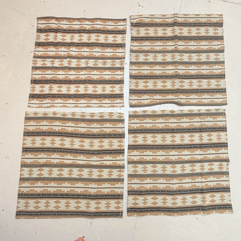 Pendleton Southwestern Set Of 4 Placemats Sandhills Pattern Cotton Party Tribal